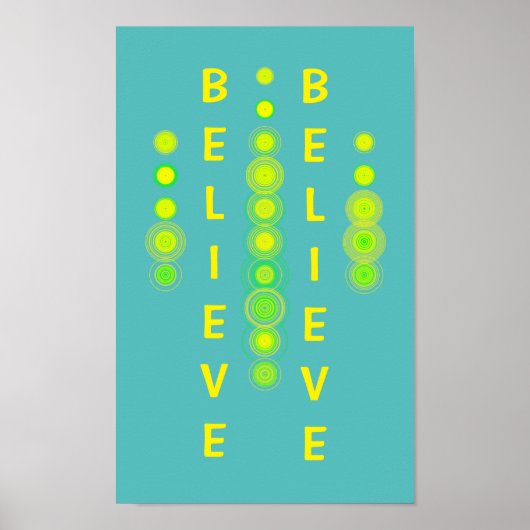 Geloof Abstract Art Motivatie Poster (Voorkant)