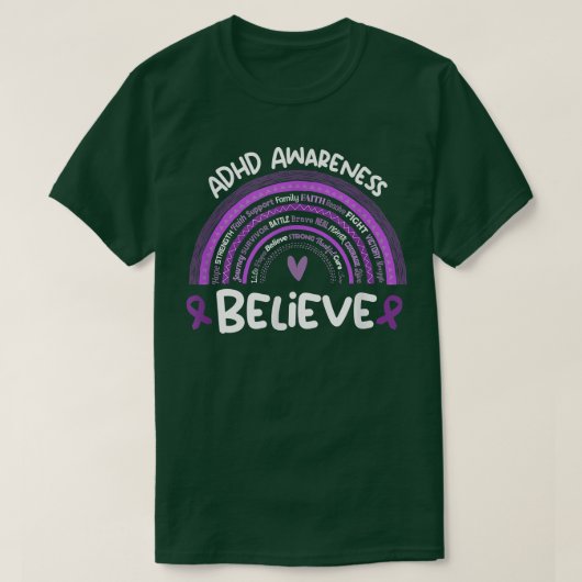 Geloof ADHD-bewustheidsmaand T-shirt ADHD (Design voorkant)