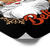 Geloof Afro Santa Afro-Amerikaans Kerstmis Zwart Poster (Hoek)