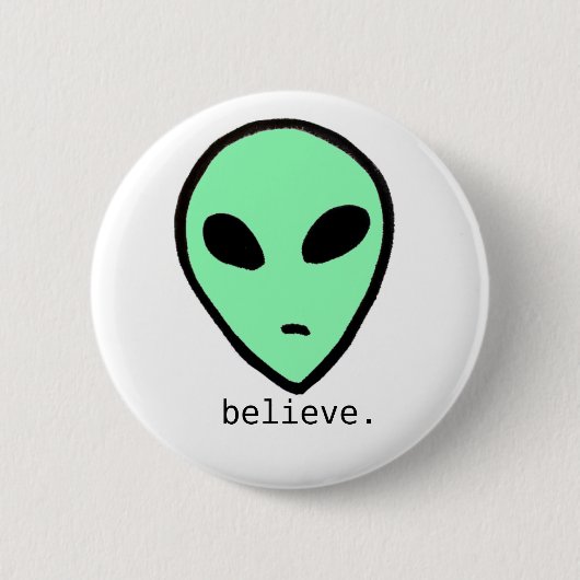 Geloof Alien Button (Voorkant)