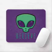 Geloof Alien Head Muismat (Met muis)