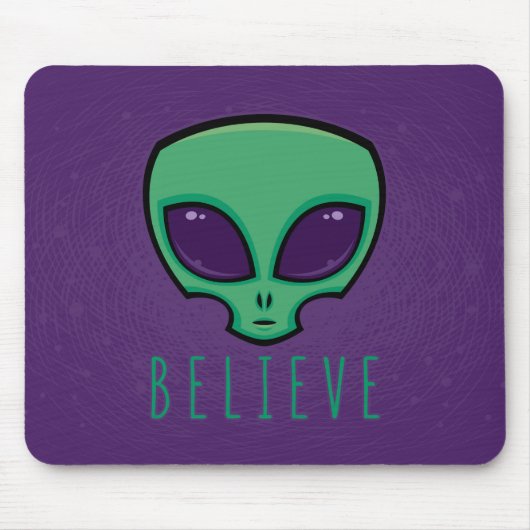 Geloof Alien Head Muismat (Voorkant)