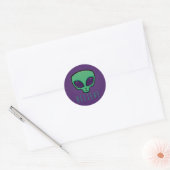 Geloof Alien Head Ronde Sticker (Envelop)