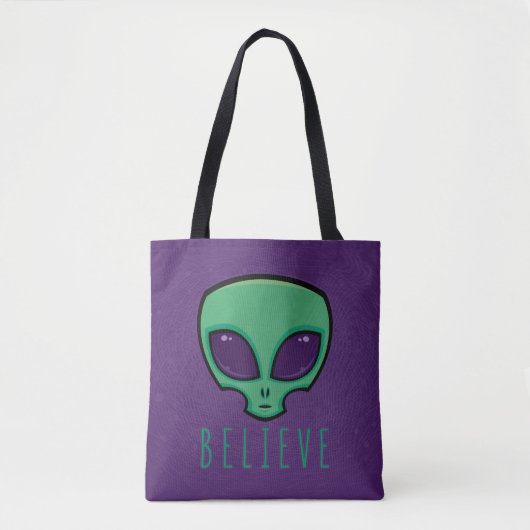 Geloof Alien Head Tote Bag (Voorkant)