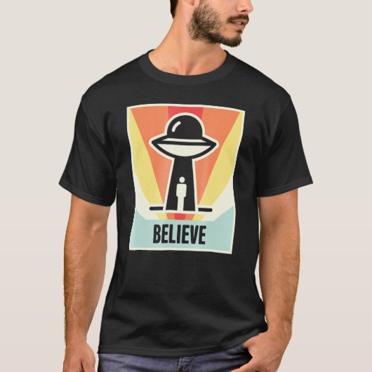 Geloof Alien Ufo T-shirt (Voorkant)