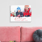 Geloof alleen maar de feestelijke groeten canvas afdruk (Insitu (Woonkamer))