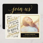 Geloof alleen maar een EDITABLE KLEUR-Afstuderen Kaart (Voorkant / Achterkant)