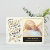 Geloof alleen maar een EDITABLE KLEUR-Afstuderen Kaart (Staand voorkant)