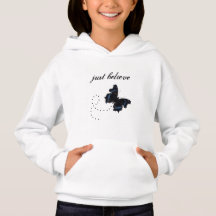 Geloof alleen maar Hoodie met Butterfly voor meisj