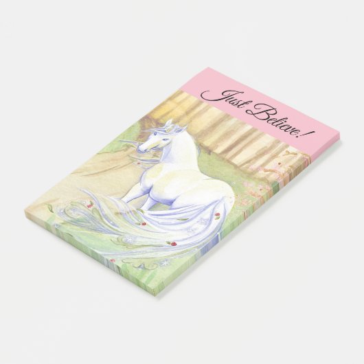 Geloof alleen maar Unicorn Post-it® Notes (Schuin)