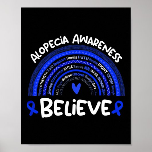 Geloof Alopecia Bewustzijn Maand Alopecia Poster (Voorkant)