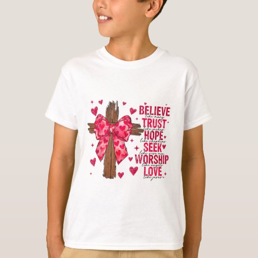 Geloof als Maria Vertrouw als Joseph Coquette Cros T-shirt (Voorkant)