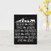 Geloof als Maria vertrouw als Jozef die Christus b Kaart (Gele Bloem)