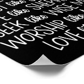 Geloof als Maria vertrouw als Jozef die Christus b Poster (Hoek)