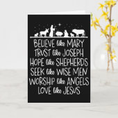 Geloof als Maria Vertrouw als Jozef op Christus bi Kaart (Gele Bloem)