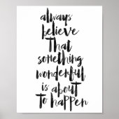 Geloof altijd dat iets geweldig.. poster (Voorkant)