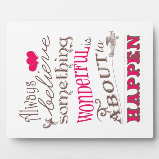 Geloof altijd iets waanzinnig... fotoplaat (Voorkant)