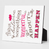 Geloof altijd iets waanzinnig... fotoplaat (Zijkant)