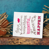 Geloof altijd iets waanzinnig... fotoplaat (Zijkant)