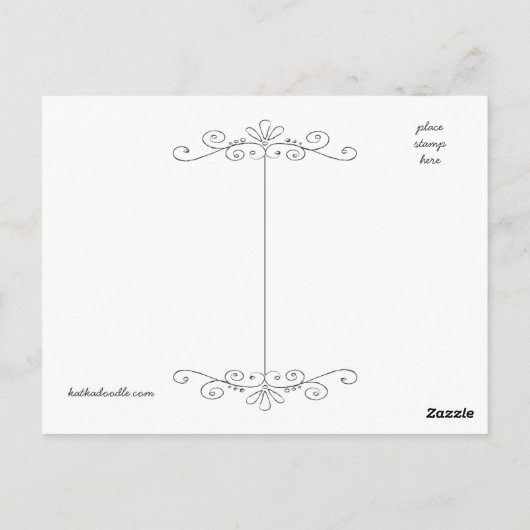 Geloof altijd in Briefkaart met fairy Tales Chalkb (Achterkant)