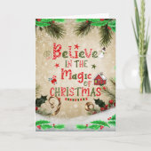 Geloof altijd in de magie van Kerstmis Feestdagen Kaart (Voorkant)