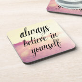 Geloof altijd in jezelf 2 bier onderzetter (Linkerzijde)