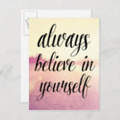 Geloof altijd in jezelf 2 briefkaart (Voorkant / Achterkant)