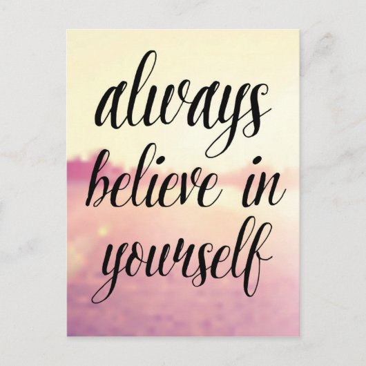 Geloof altijd in jezelf 2 briefkaart (Voorkant)