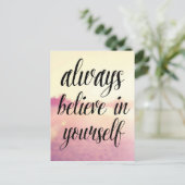 Geloof altijd in jezelf 2 briefkaart (Staand voorkant)