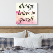 Geloof altijd in jezelf 2 canvas afdruk (Insitu (Slaapkamer))