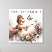 Geloof altijd in jezelf canvas afdruk (Voorkant)