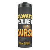 Geloof altijd in jezelf en motivatie thermosbeker (Voorkant)