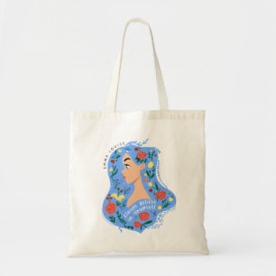 Geloof altijd in jezelf Floral Hair Girl Tote Bag