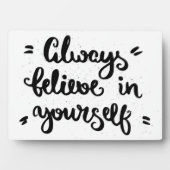 Geloof altijd in jezelf fotoplaat (voorkant)