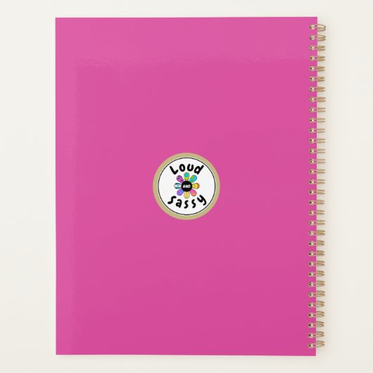 Geloof altijd in jezelf  roze en goud planner (Achterkant)