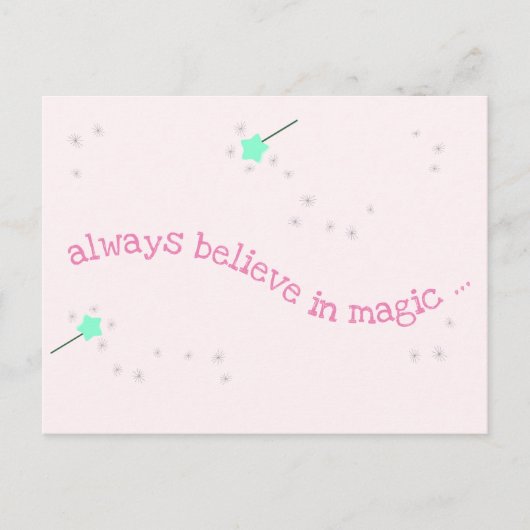 Geloof altijd in magie - Magic Fairy Wand Briefkaart (Voorkant)