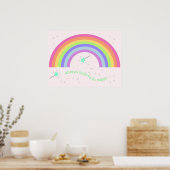 Geloof altijd in magie - Magische Fairy Rainbow Poster (Keuken)