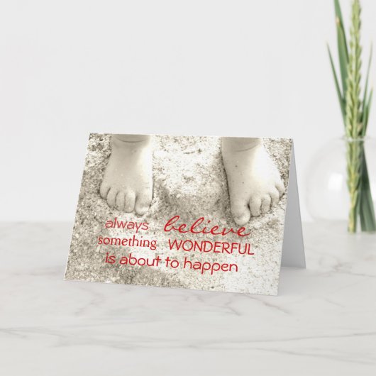 Geloof altijd Inspirerend Wenskaarten Kaart (Voorkant)