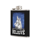 Geloof altijd Maria Baby Jesus Christmas Quote Heupfles (Links)