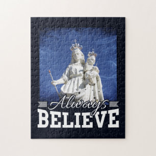 Geloof altijd Maria Baby Jesus Christmas Quote Legpuzzel