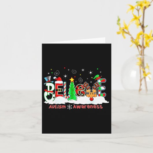 Geloof Autisme Bewustzijn Kerstboom Licht Sant Kaart (Gele Bloem)