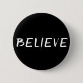 Geloof B&W Ronde Button 5,7 Cm (Voorkant)