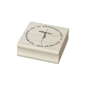 Geloof belettering Ronde familienaam & retouradres Rubberstempel (Stempel)