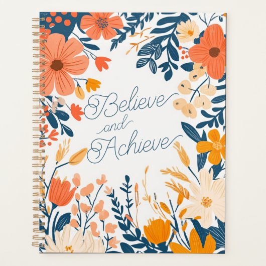 Geloof & Bereik Botanische Volks Bloem Planner (Voorkant)