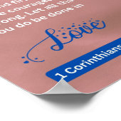 Geloof Bericht - 1 Korintiërs 16:13-14 - 8 x 10 Poster (Hoek)