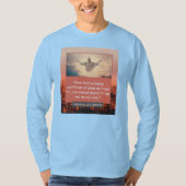 Geloof Bericht - Hebreeën 11-1 - Lange mouw Lt Bla T-shirt (Voorkant)