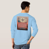 Geloof Bericht - Hebreeën 11-1 - Lange mouw Lt Bla T-shirt (Achterkant volledig)