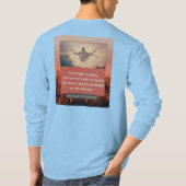 Geloof Bericht - Hebreeën 11-1 - Lange mouw Lt Bla T-shirt (Achterkant)