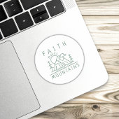 Geloof beweegt bergen Bijbelvers Christelijk Ronde Sticker