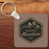 Geloof beweegt bergen sleutelhanger (Voorkant)